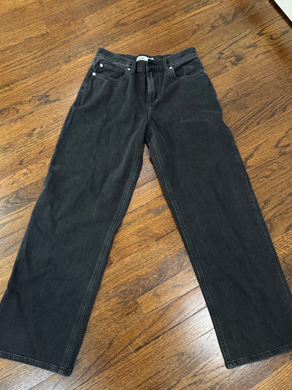 Garage Black Low-Rise Baggy Jeans